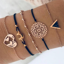 Load image into Gallery viewer, NEWBUY 6Pcs/Set Natural Beads Bracelet Boho Style Gold Heart Turtle Life Tree 8 Infinity Charm Bracelets For Women Girl