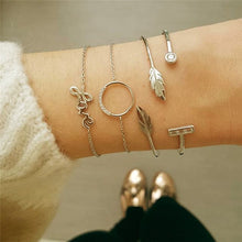 Load image into Gallery viewer, LETAPI New 30 Styles Bohemian Bangle for Woman 5PC/set Gold Color Leaf Shaped Bracelet Charm Party Wedding Jewelry