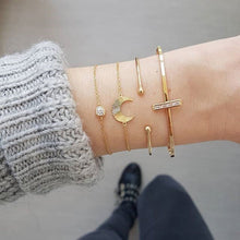 Load image into Gallery viewer, LETAPI New 30 Styles Bohemian Bangle for Woman 5PC/set Gold Color Leaf Shaped Bracelet Charm Party Wedding Jewelry