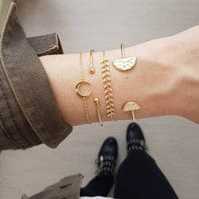 Load image into Gallery viewer, LETAPI New 30 Styles Bohemian Bangle for Woman 5PC/set Gold Color Leaf Shaped Bracelet Charm Party Wedding Jewelry