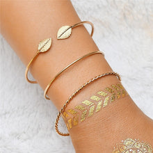 Load image into Gallery viewer, LETAPI New 30 Styles Bohemian Bangle for Woman 5PC/set Gold Color Leaf Shaped Bracelet Charm Party Wedding Jewelry