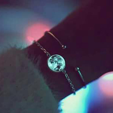Birth Moon Bracelet Glow In The Dark Moon Phase Silver Chain Bracelet Glowing Birthday Moon Jewelry Lunar Phase Bracelets Charm